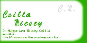 csilla micsey business card